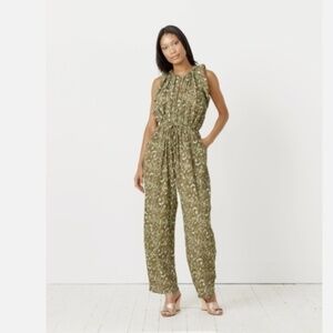 Rachel Comey Valencia Green Cotton Jumpsuit Floral S